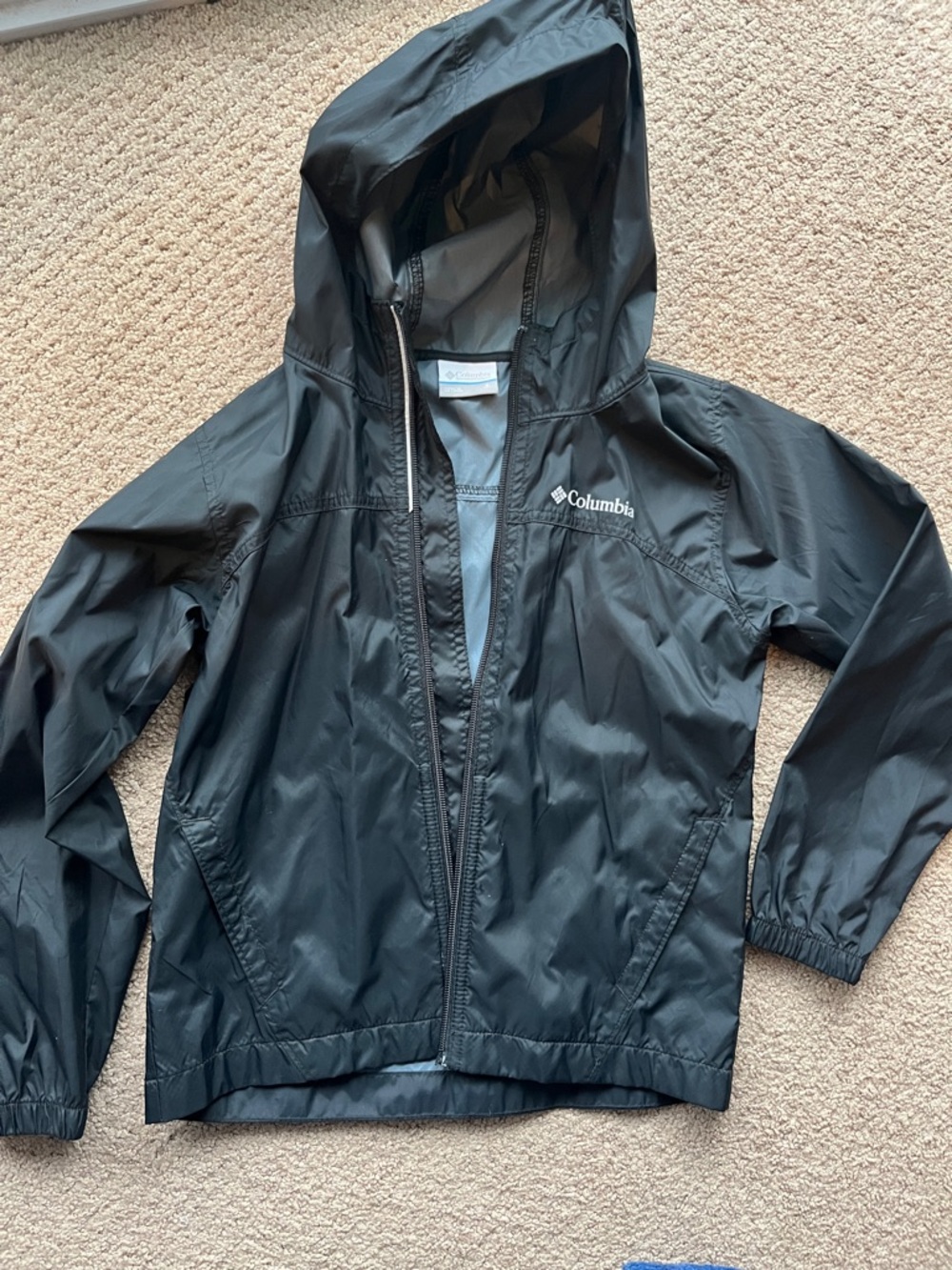 Columbia Black Hooded Shell Jacket